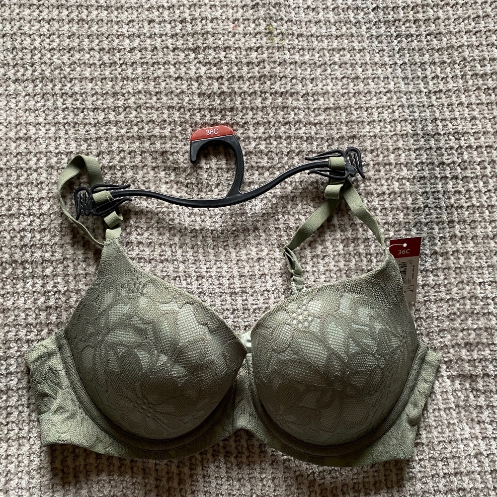 Olive green bra